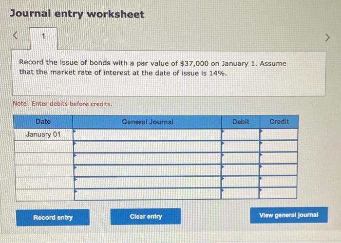 Required: Consider each separate situation 1. The market rate at the date