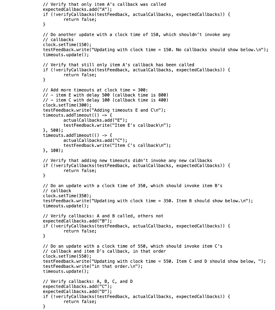 with PriorityQueue Timeout manager overview A timeout manager stores a priority queue