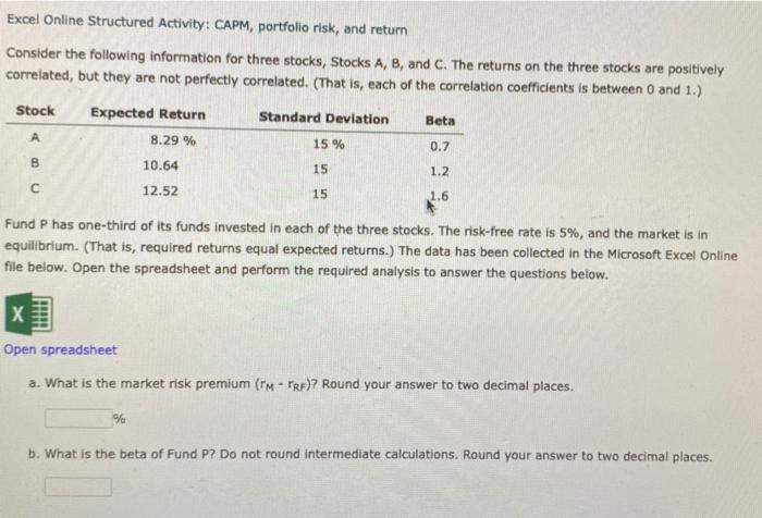 please use excel and other graphs if needed and show all work