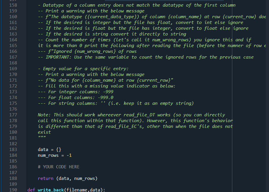 given to you as an example Reads the input file with the