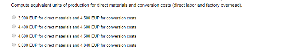 All direct materials are added at the beginning of the process and