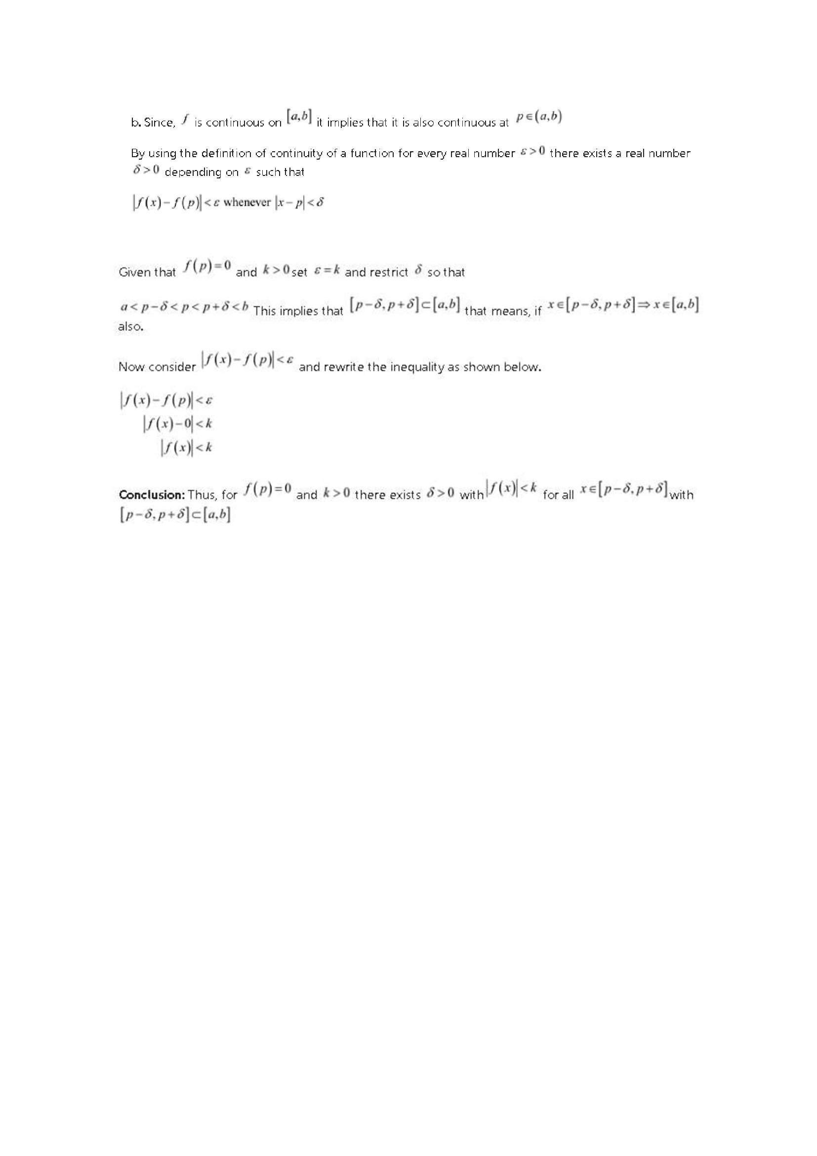 that a function f is continuous on [a,b] that is fC[a,b] and