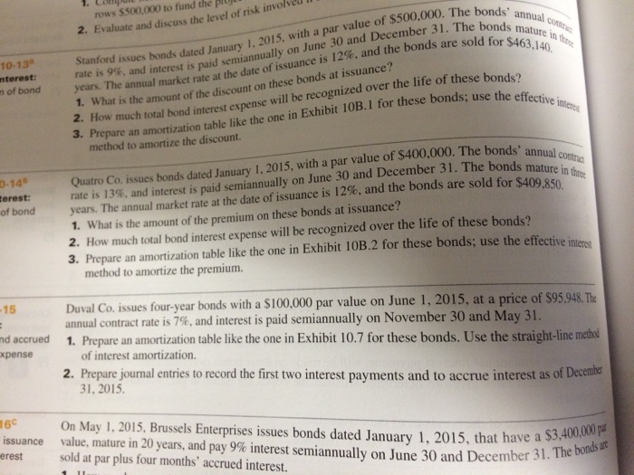  I am having problems with exercise 14 Stanford issue bonds dated