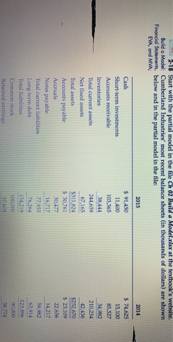  2-18 Start with the partial model in the file Ch 02