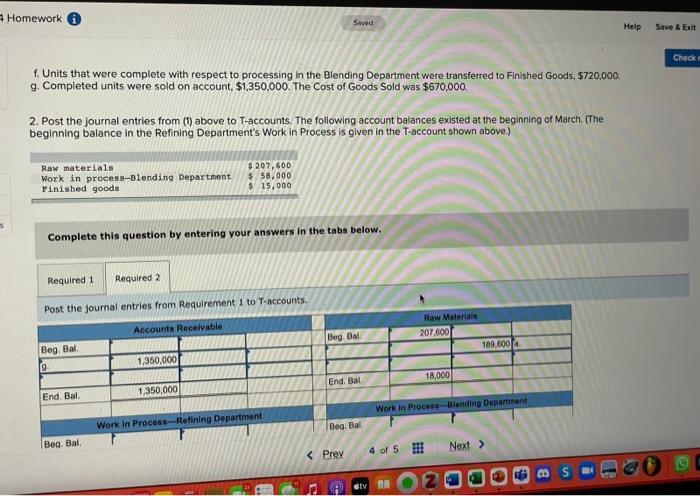 its process costing system. It manufactures a caulking compound that goes through