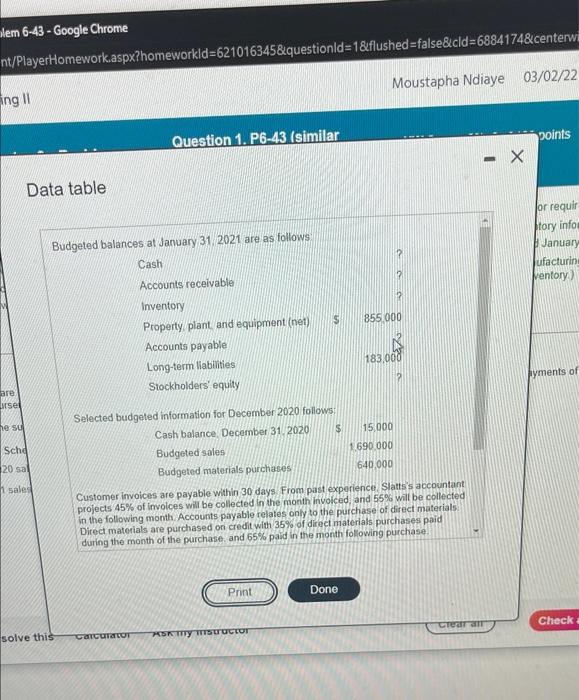 to) Part 1 of 7 HW Score: 0%, 0 of 100 points