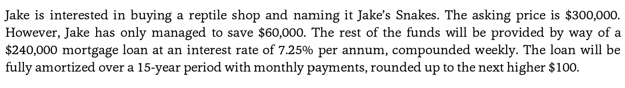 Please try to answer all the questions Jake is interested in buying