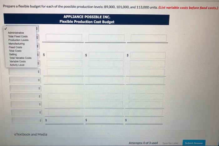 Inc. (AP) is a manufacturer of toaster ovens. To improve control over