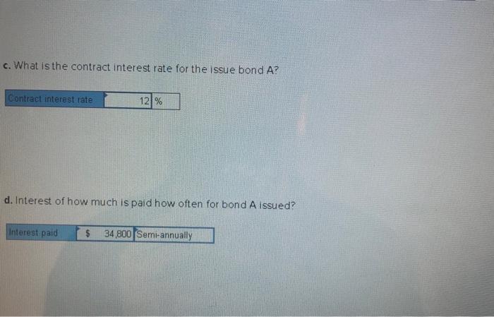 schedules regarding two bond isajes Bond issue A Adjusted for rounding (For