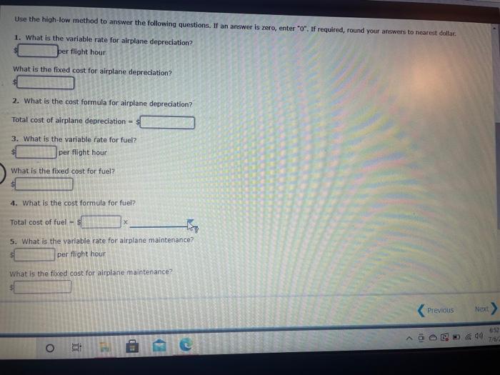 low use of three different resources for Fly High Airlines occurred in