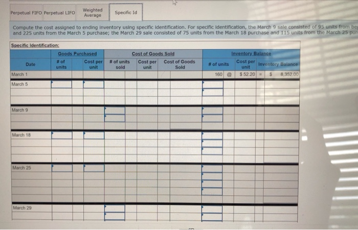system. It entered into the following purchases and sales transactions for March.