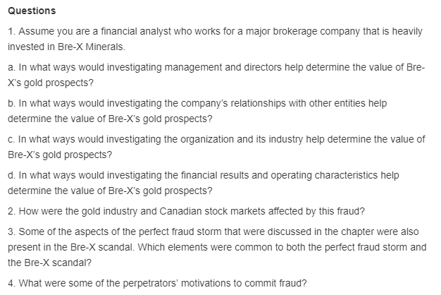 Minerals, a Canadian company, was supposedly one of the most valuable companies