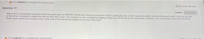 points Marwa & Co. purchased a parcel of land six years ago