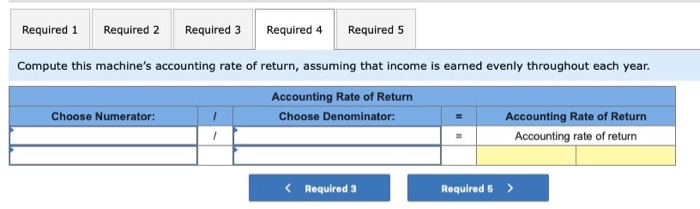 machine at a $483,000 cost with an expected four-year life and a