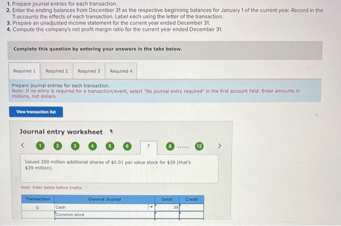 required part 2-3-4 . P3-6 (Algo) Analyzing the Effects of Transactions Using