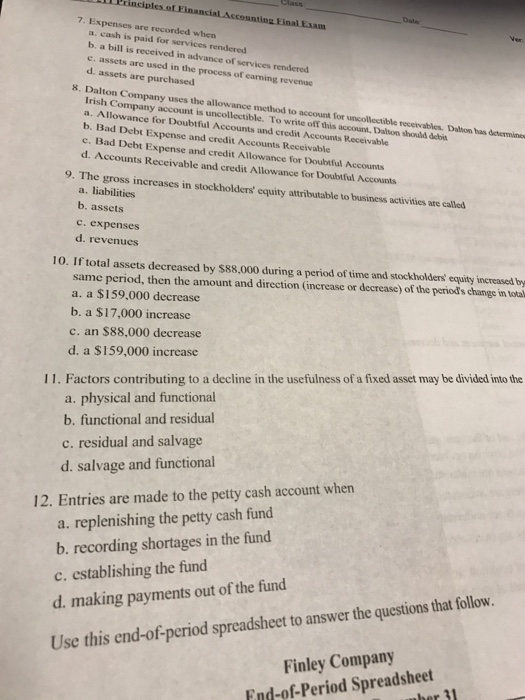 or answers the questio I. our financial statements are usually prepared for