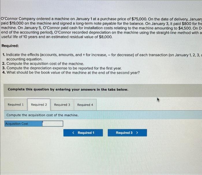 a purchase price of $75,000. On the date of delivery, January 2