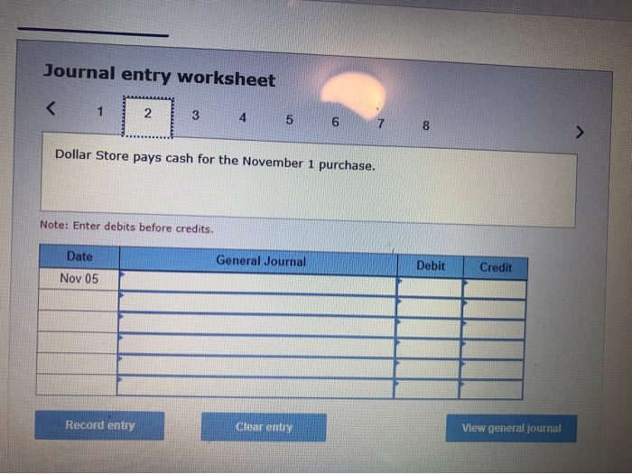 of 2/5, n/30, FOB shipping point, invoice dated November 1. 5 Dollar