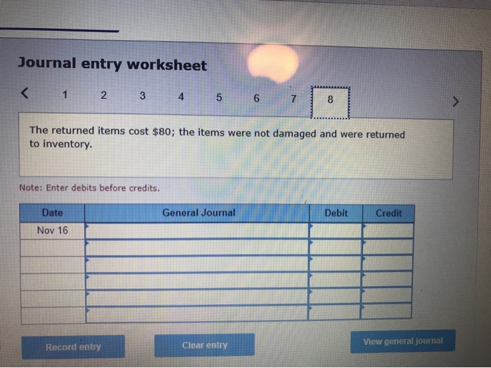 merchandise is $800. 16 Merchandise is returned to the Dollar Store from