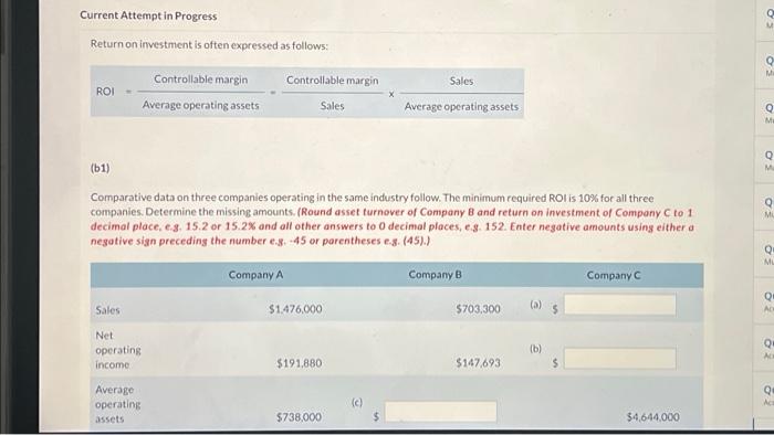  Current Attempt in Progress Return on investment is often expressed as