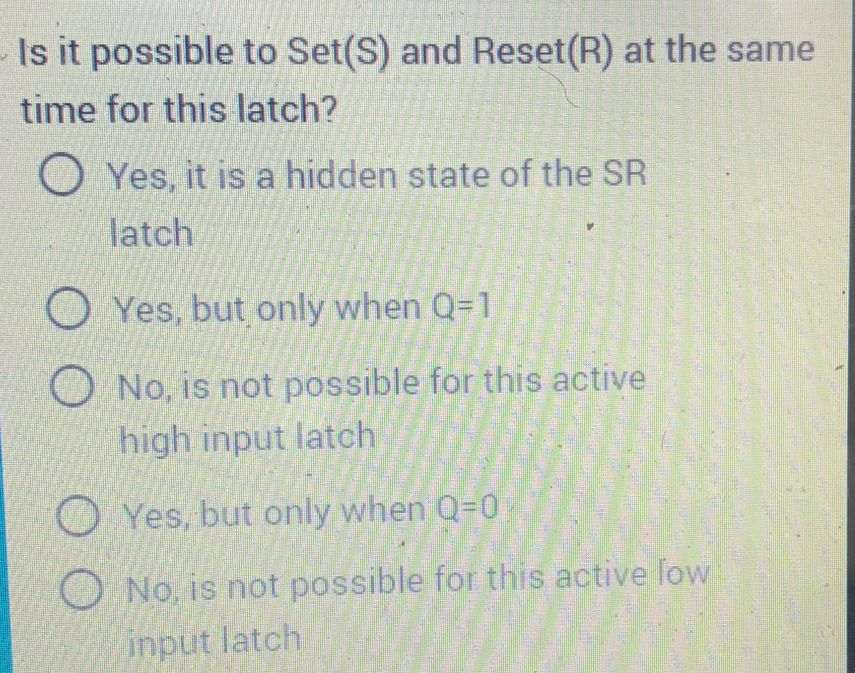  Is it possible to Set (S) and Reset(R) at the same