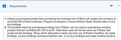 is as follows: (Click the icon to view the costs.) Suppose O'Brien