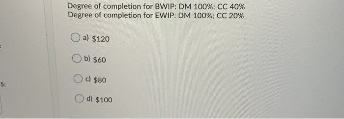 35 (2.5 points) Based on the information below, compute the cost of