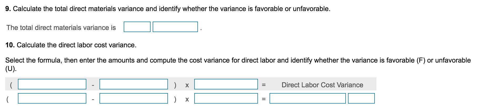 direct labor hours $6.00 per yard of fabric 1.50 yards per shirt