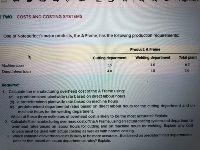 each type of MFP using a plantwide overhead rate, departmental overhead rates