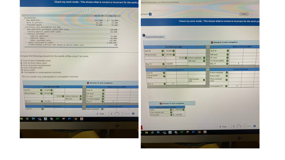 Check my work mode : This shows what is correct or