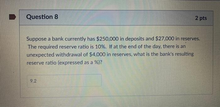 Using the information from the prior problem, how much would the bank