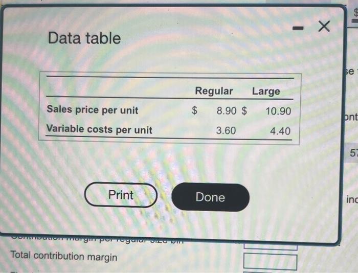 product mix analysis to determine the contribution margin per machine hour. Which