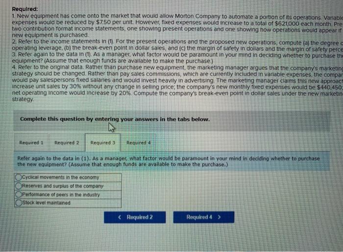 is given bew: The heratiy in whach Morton Company operates is qube