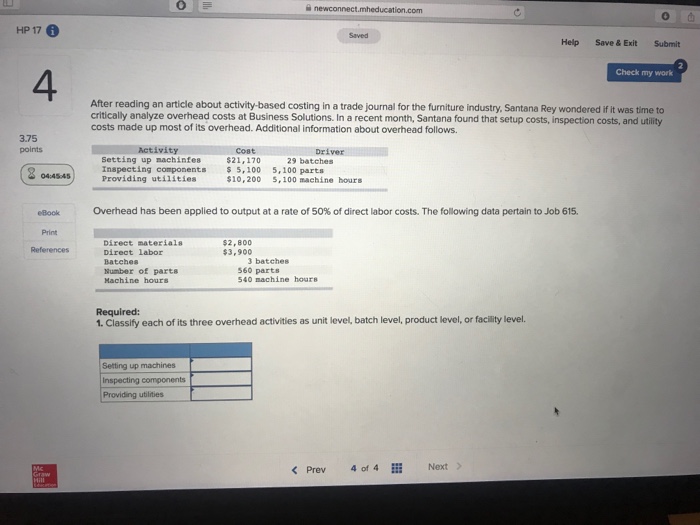  0 HP 17 Saved Help Save & Exit Submit 4 Check