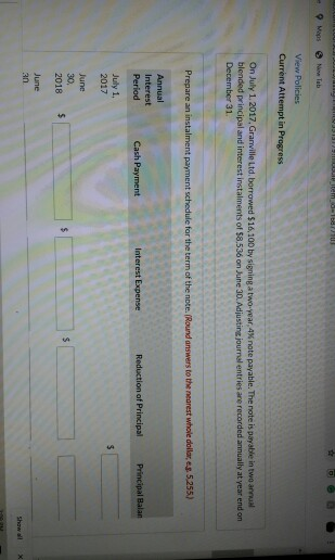 LIP TH Tabe View Policies Current Attempt in Progress On July