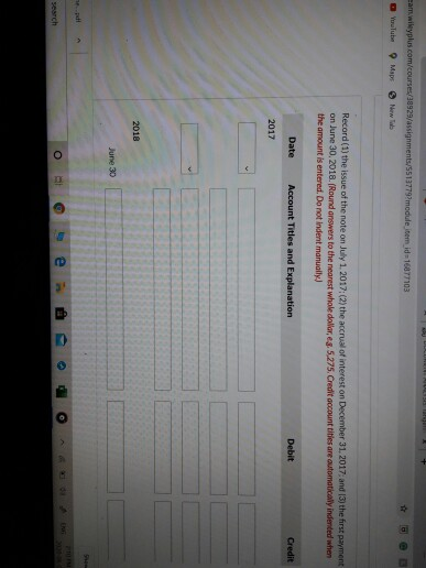 payable. The note is payable in two annual blended principal and interest