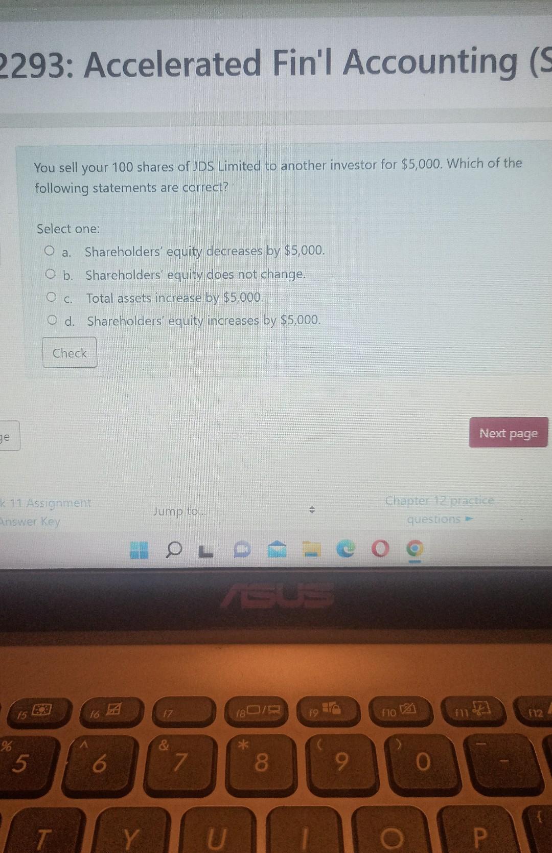 earnings, a credit to cash, and credit to Common shares. Debit to