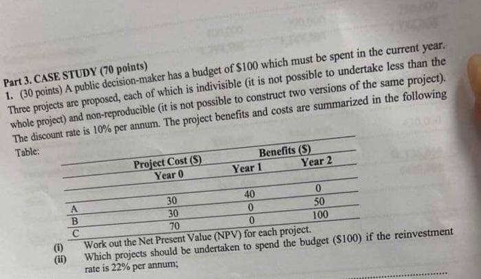 caculate and explain Part 3. CASE STUDY (70 points) 1. (30 points)