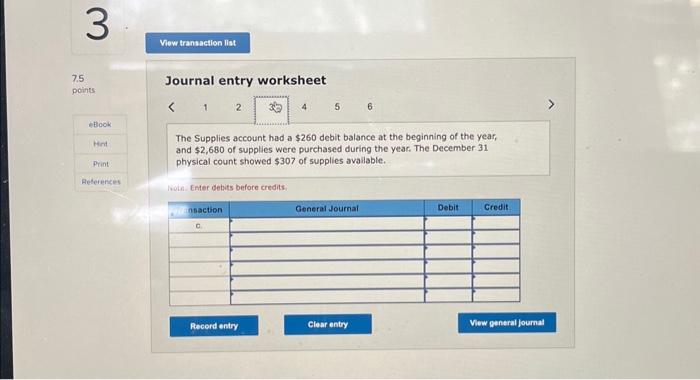 worksheet The Prepaid Rent account had a $5,000 debit balance at December