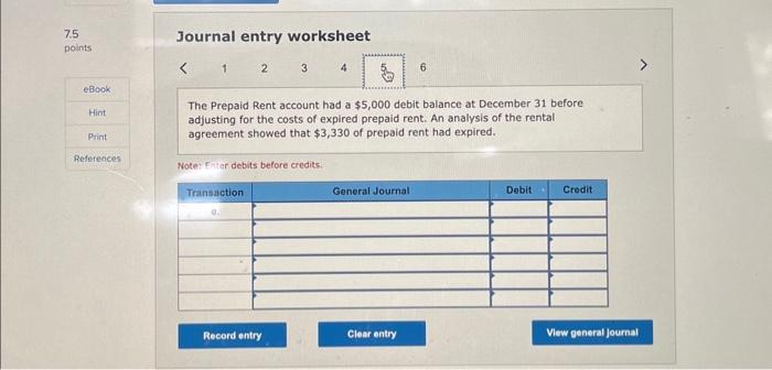 of the rental agreement showed that $3,330 of prepaid rent had expired.