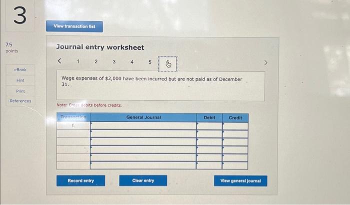 Noten: Entar debits before credits: a) Calculate the current ratio for Wilson
