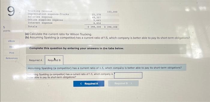 (a competitor) has a current ratio of 1.5 , which company is