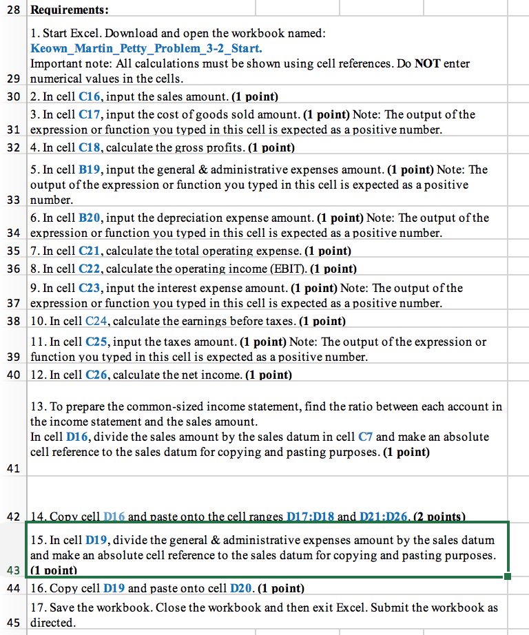 statement and a common-sized income statement from the 4 following information. 6