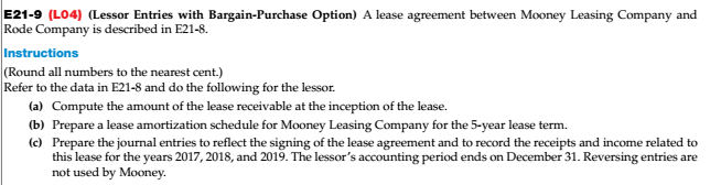 PLEASE HELP ASAP WITH E21-9 HERE IS 21-8 THAT IS ASKED FOR