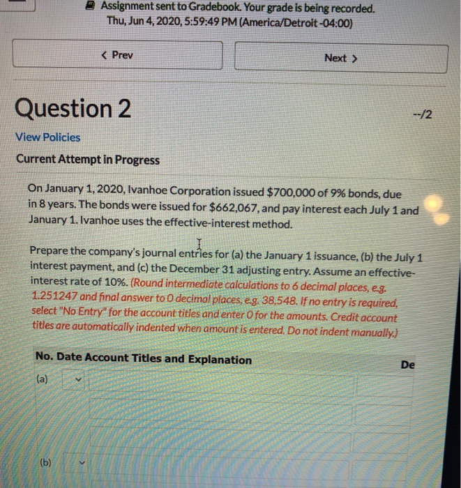  Assignment sent to Gradebook. Your grade is being recorded. Thu, Jun