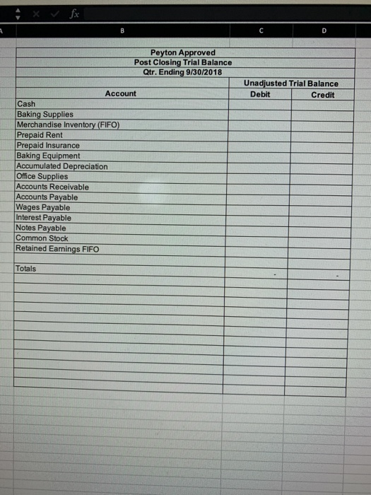 how? 7 e Update To Check for Peyton Approved Unadjusted trial balance