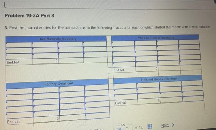 direct labor. Information on the company's production activities during May follows. a.