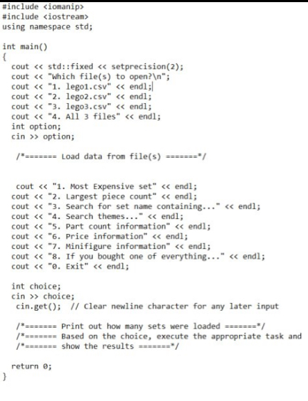  C++ Question Complete please full code assignment Overview For this assignment,