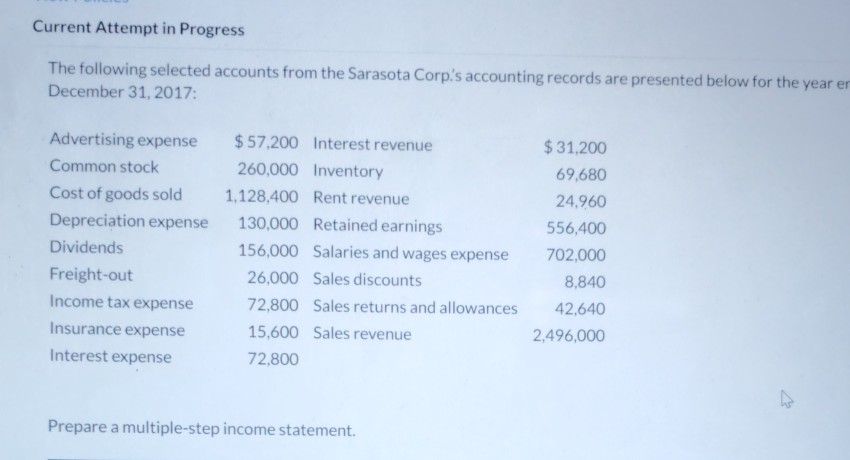 help Current Attempt in Progress The following selected accounts from the