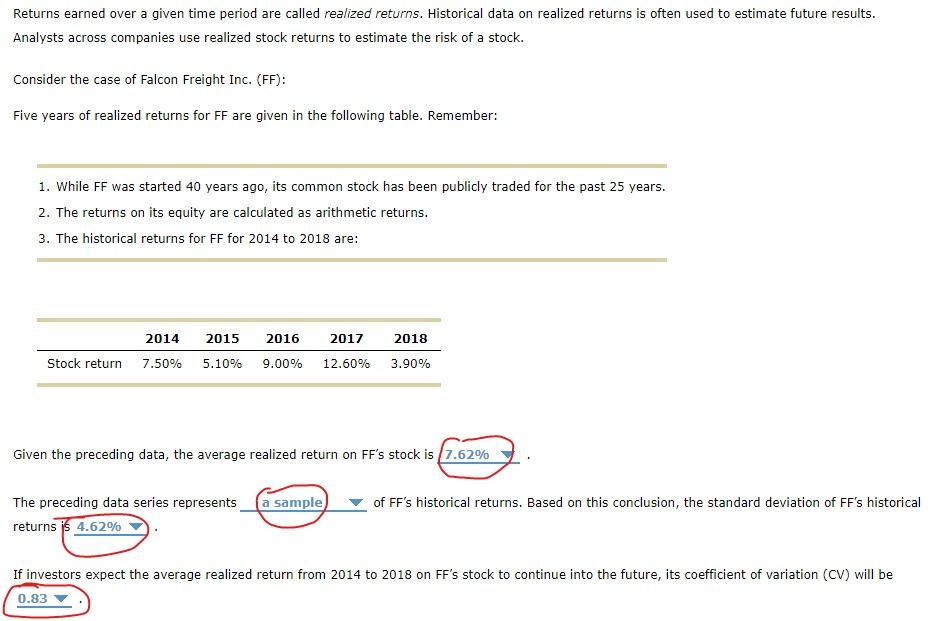 Please help me with this problem! It's urgent! Returns earned over a